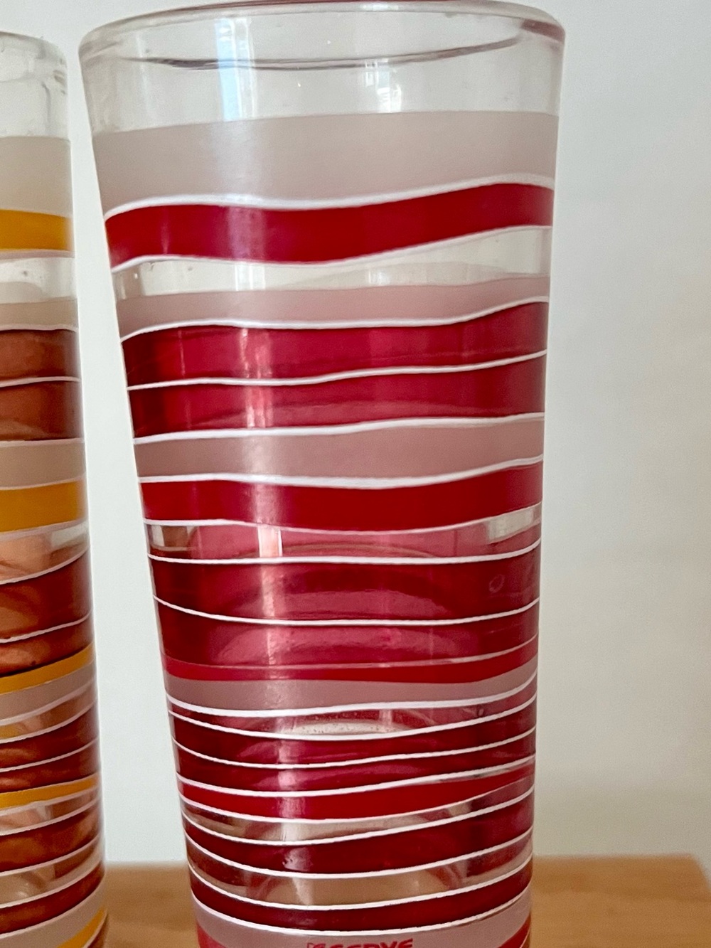 Vintage Cerve Italy Circleware Striped Shot Glasses - Set of 3 MCM Retro - Picture 4 of 7